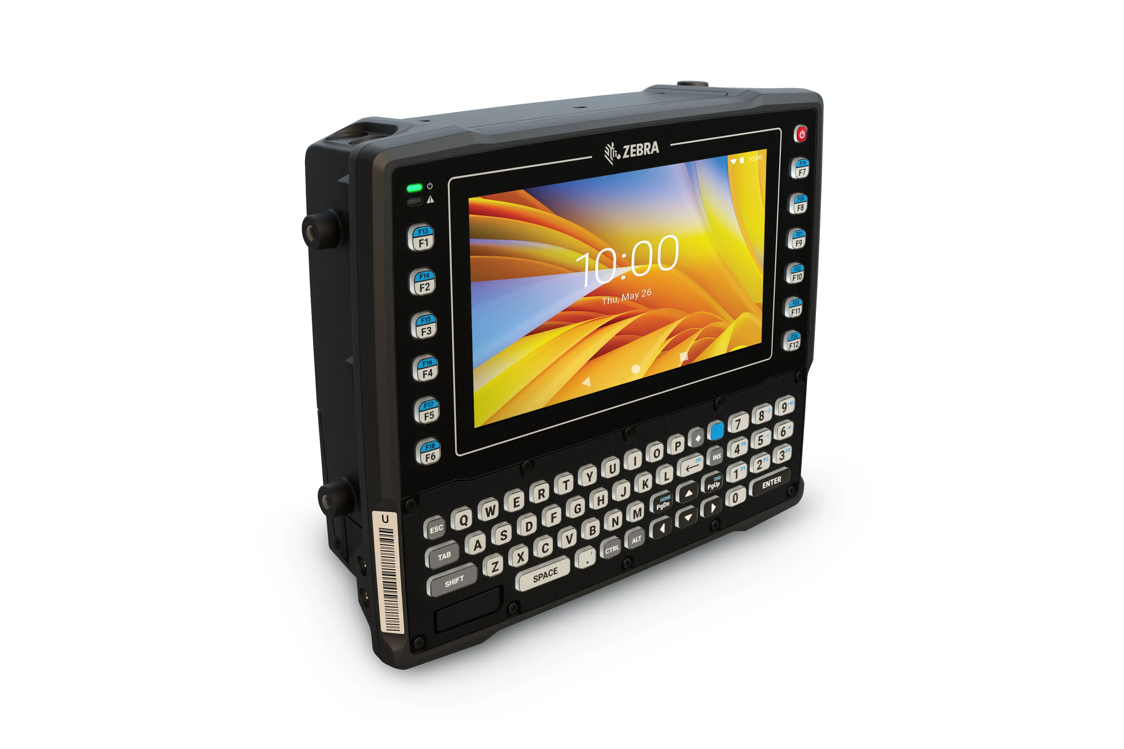 Vehicle-mount rugged terminal on its bracket