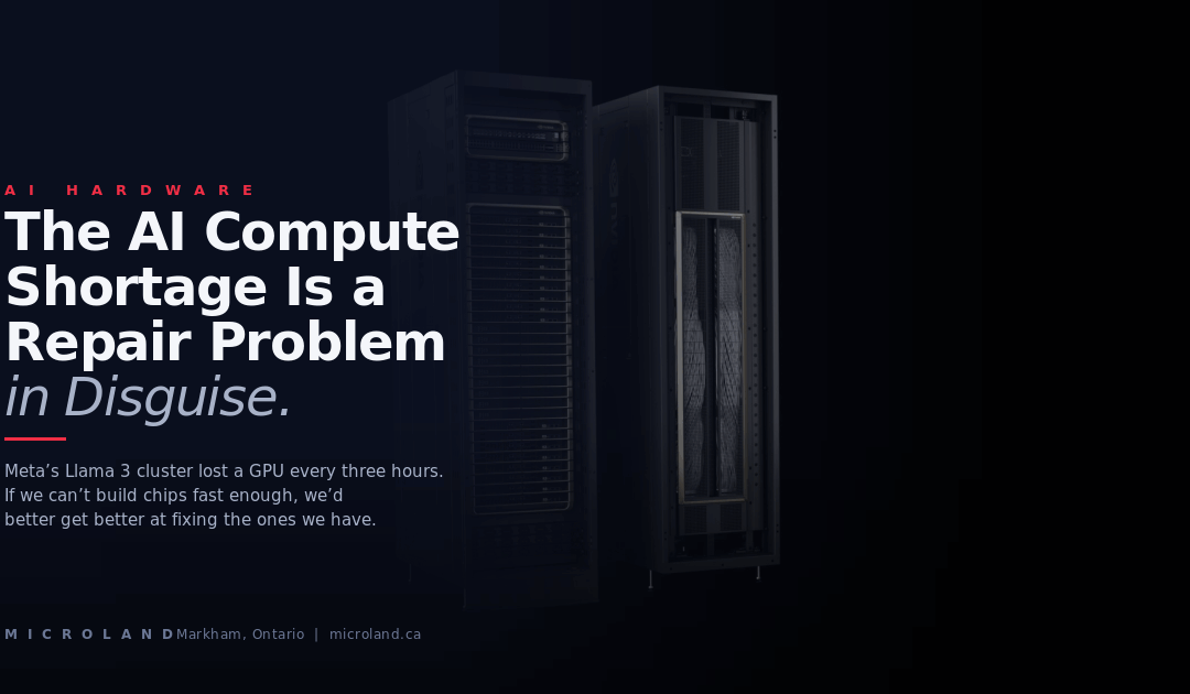 The AI Compute Shortage Is a Repair Problem in Disguise